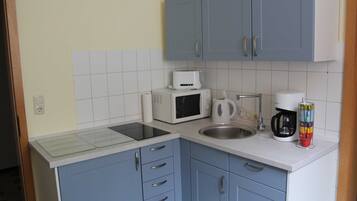 Fridge, microwave, dishwasher