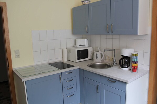 Fridge, microwave, dishwasher
