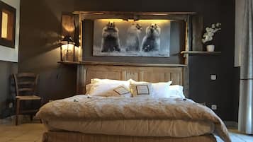 Familie suite, en-suite badkamer, uitzicht op bergen (La Serpette)
