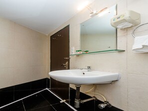 Free toiletries, hair dryer, towels