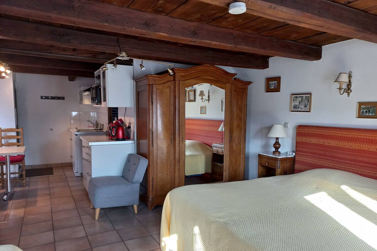 Studio phong cách cổ điển | Bàn, truy cập Internet không dây miễn phí, bộ trải giường