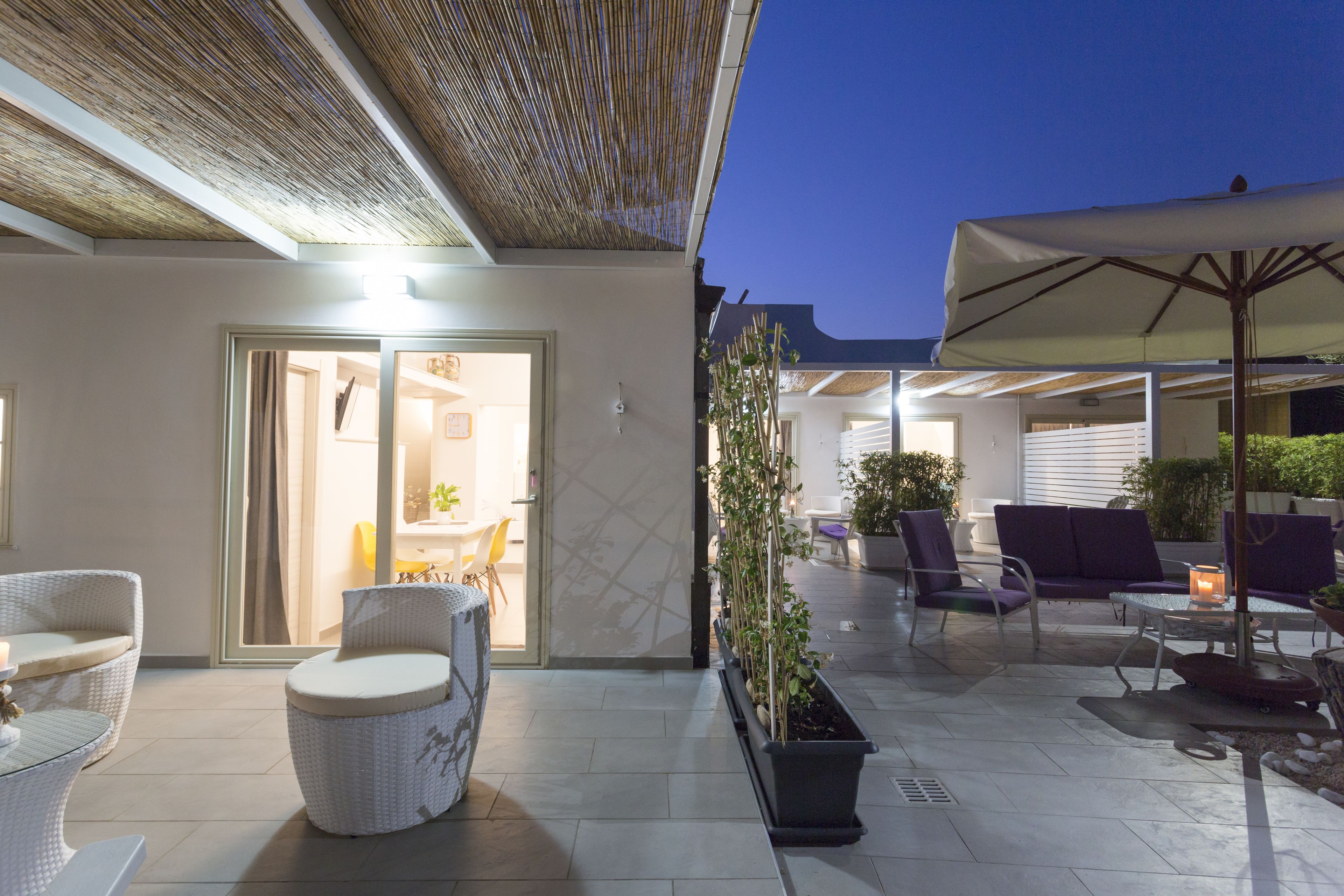 Façade de l’hébergement - soirée/nuit