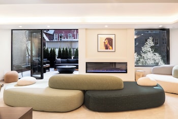Sitting area in hotel lobby at Concorde Hotel New York