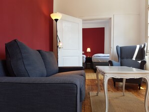 Chambre Quadruple, 2 chambres, accessible aux personnes à mobilité réduite, vue fleuve