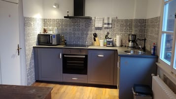 Panoramic Apartment, 1 Bedroom, River View (cleaning fee included) | Private kitchen | Electric kettle