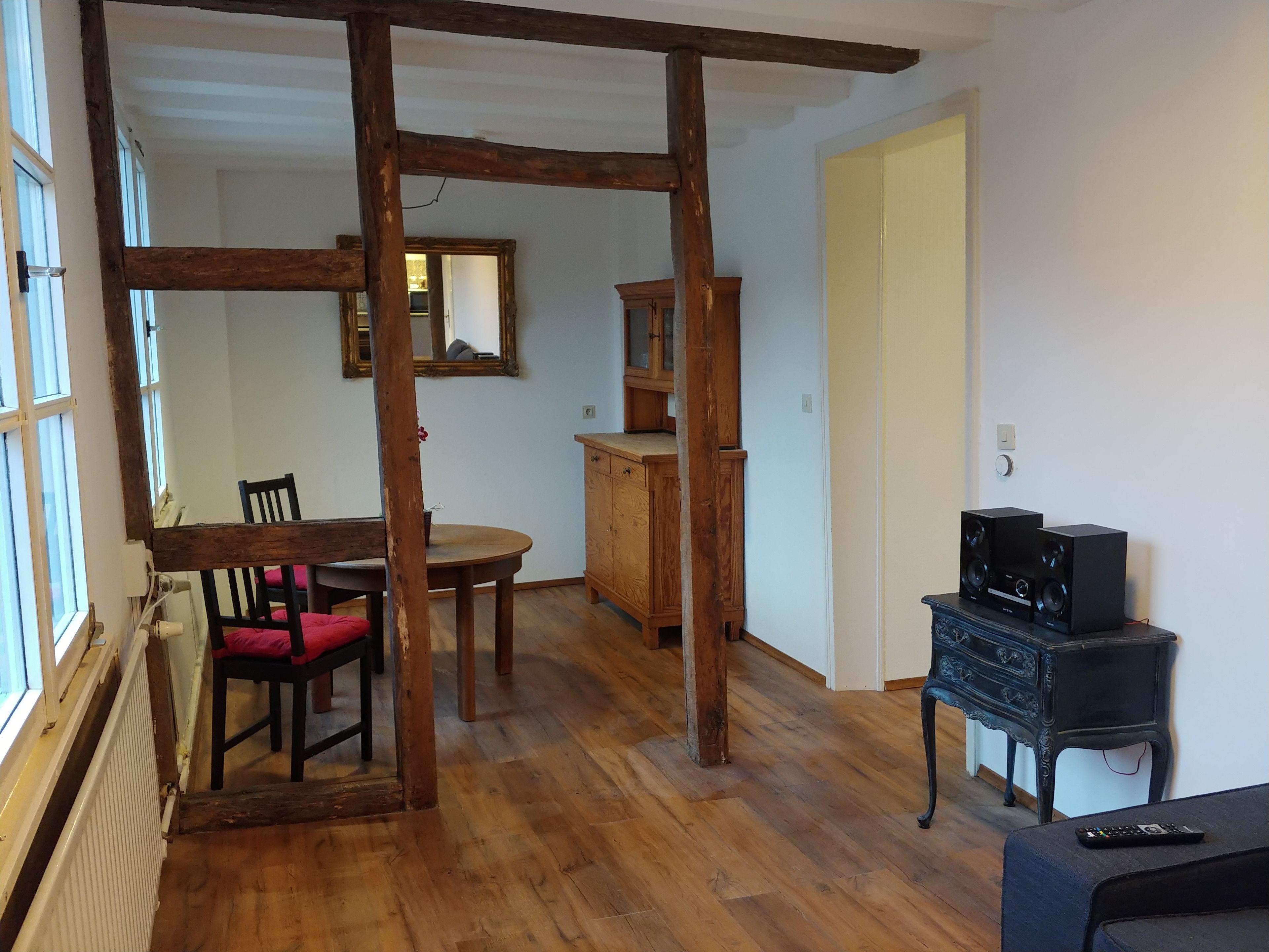 panoramic apartment, 1 bedroom, river view (cleaning fee included) | living room | smart tv