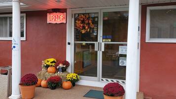 Majoituspaikan sisäänkäynti