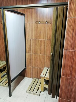 Sauna, steam room, body treatments, deep-tissue massages