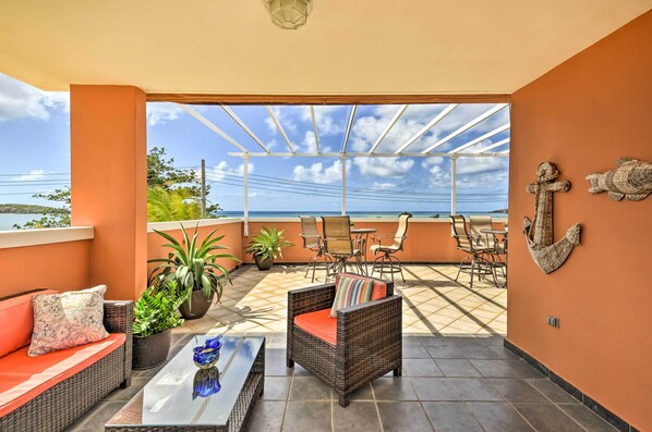 Terrace/patio - Fajardo Townhouse w/ Private Pool & Ocean View (Fajardo)
