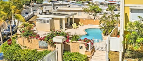 A heated pool