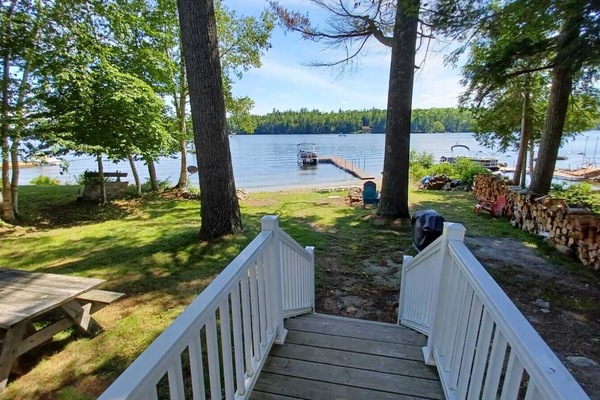 Perfect Lakefront Getaway, Maine. Ramp to your private lake and dock.
