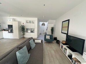 TV, books, stereo
