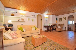 Fernseher, Kamin, DVD-Player