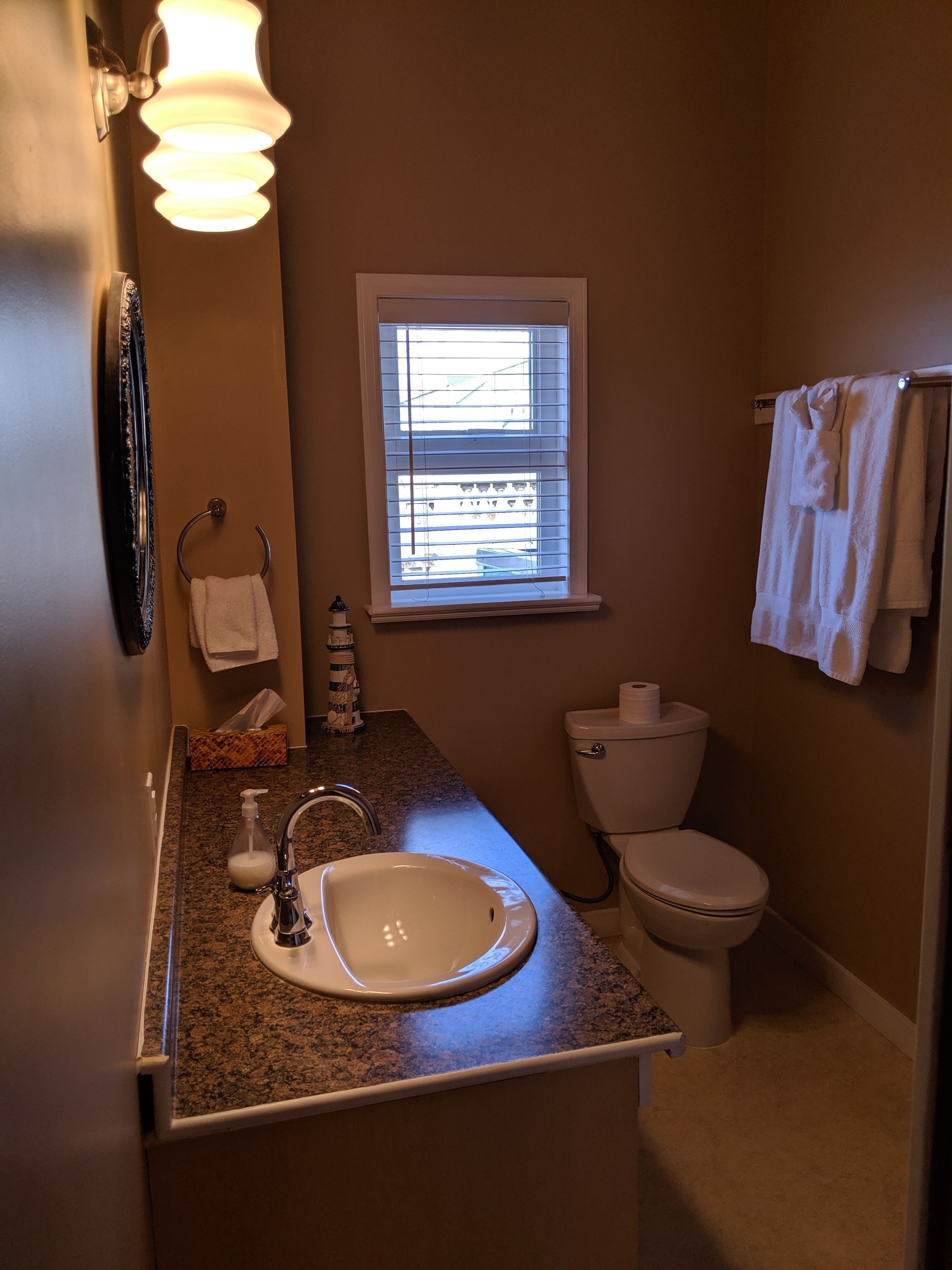 lighthouse room (no pets) | bathroom | free toiletries, hair dryer, towels, soap