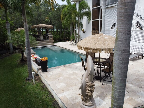 Outdoor pool, a heated pool