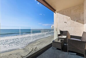 Accommodatie ligt op het strand