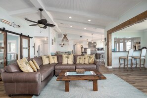 Smart TV, fireplace, printers