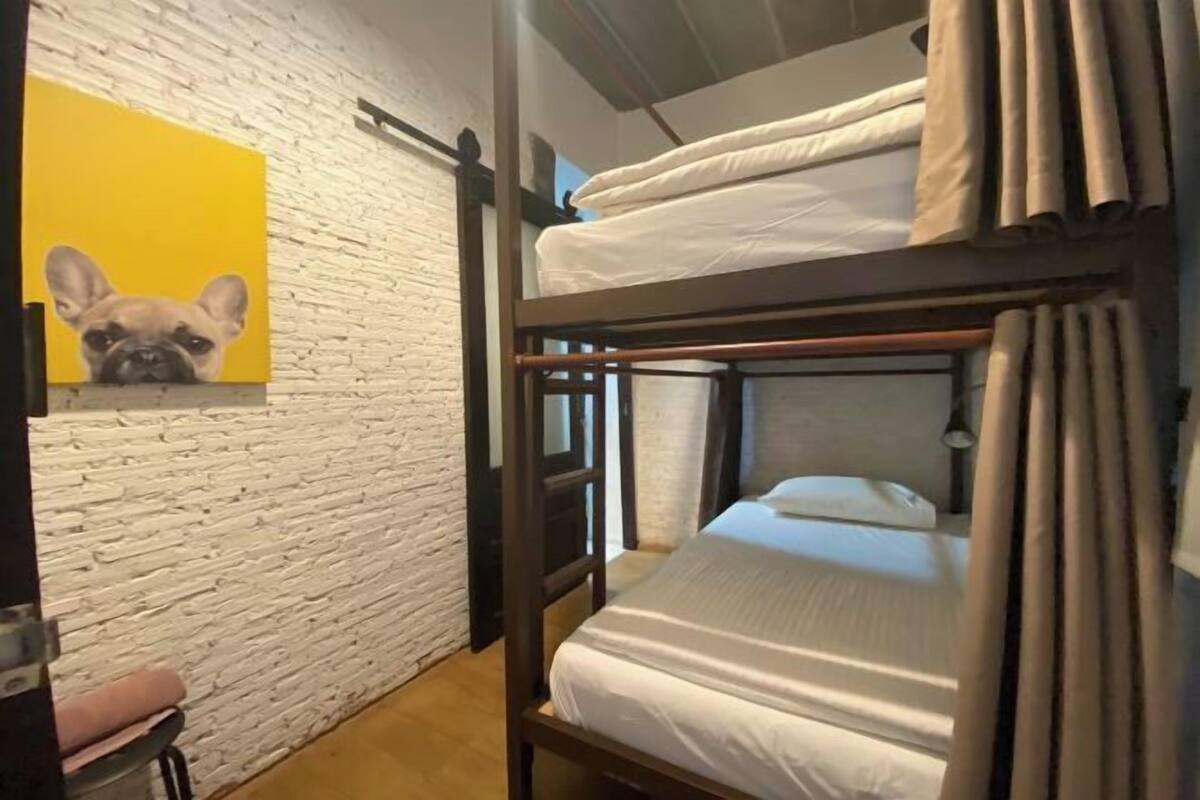 Blackout drapes, WiFi (free), bed sheets