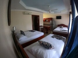 Family Room, Garden Area | 1 bedroom, desk, blackout drapes, soundproofing