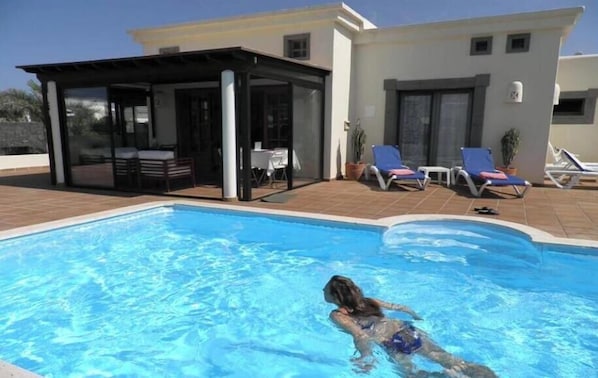 A heated pool