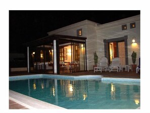 A heated pool