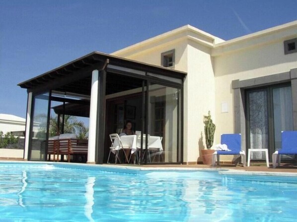 A heated pool