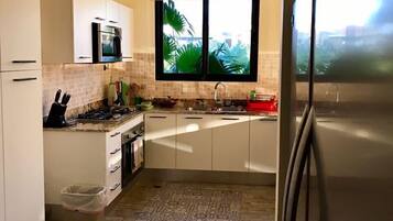 Exclusive House, 3 Bedrooms, Beach View, Beachfront | Private kitchen | Fridge, microwave, oven, stovetop