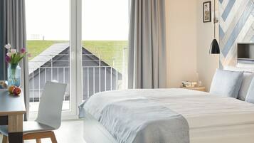 Lejlighed - 1 soveværelse | 1 soveværelse, premium-sengetøj, pengeskab på værelset, skrivebord