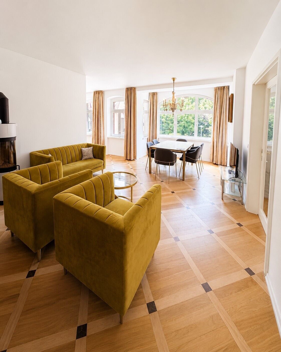Deluxe Apartment, 3 Bedrooms, Garden Area (incl. final cleaning fee € 80,-) | Kalis bunyi, katil lipat simpan/tambahan, Wi-fi percuma, cadar katil 