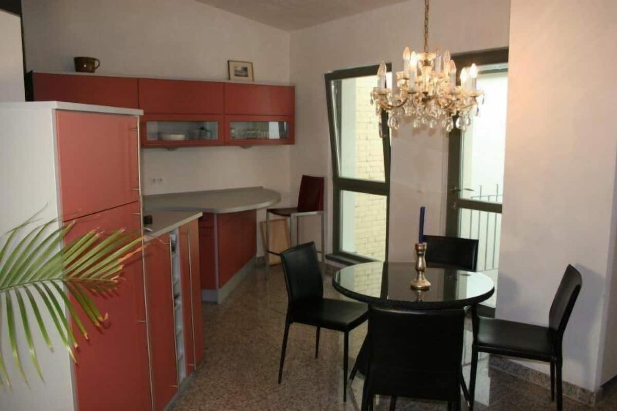 Deluxe Apartment, 2 Bedrooms, Sauna (incl. final cleaning fee € 80,-) | Private kitchen | Fridge, oven, stovetop, dishwasher