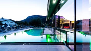 Indoor pool, 2 outdoor pools, open 7:00 AM to 9:00 PM, pool umbrellas