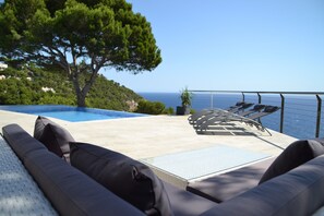 Outdoor pool, a heated pool - Large, Luxury Villa, Sea Views, Heated Pool in Begur, Costa Brava (La Borna)