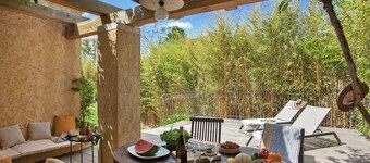 Maisonnette d'une chambre "Bambou" avec jardin - 2 à 4 personnes