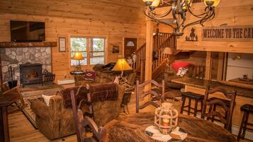 Smart TV, fireplace, DVD player, offices