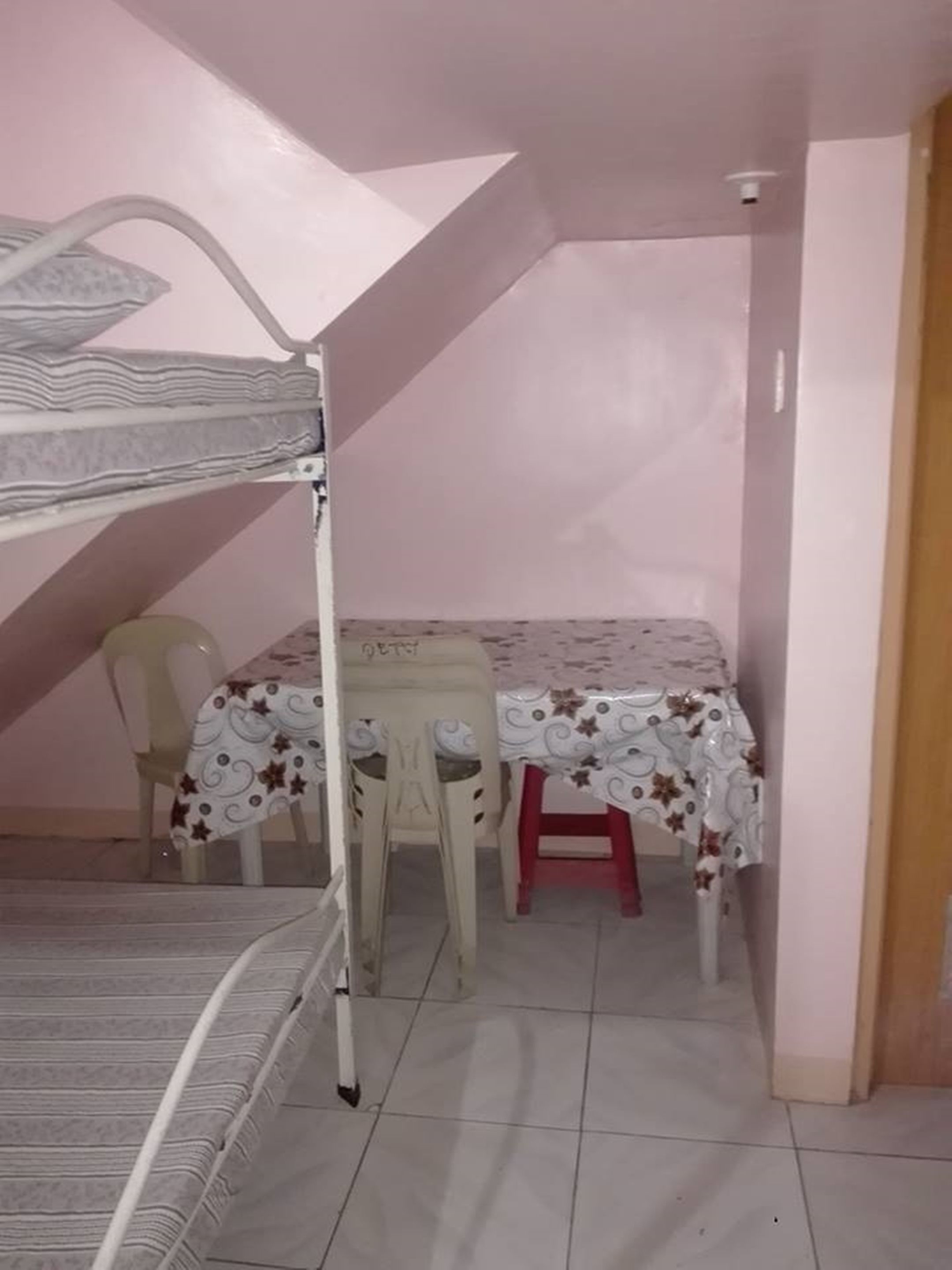 Desk, free WiFi, bed sheets