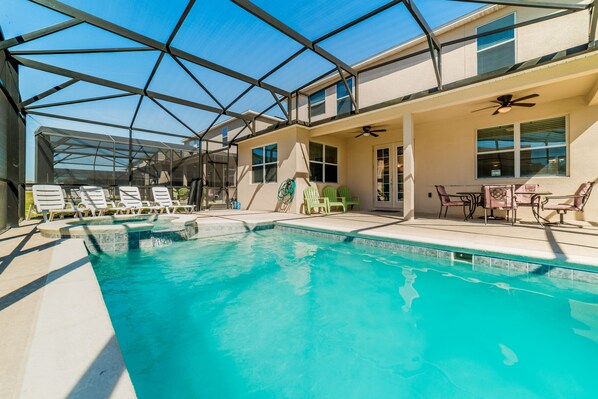 Family Villa, Multiple Bedrooms, Garden Area | Outdoor pool - Shv1189ha - 7 Bedroom Villa In Crystal Cove, Sleeps Up To 16, Just 6 Miles To Disney (Kissimmee)