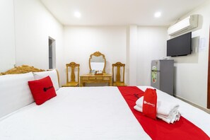 Luxe beddengoed, een bureau, een strijkplank/strijkijzer, gratis wifi