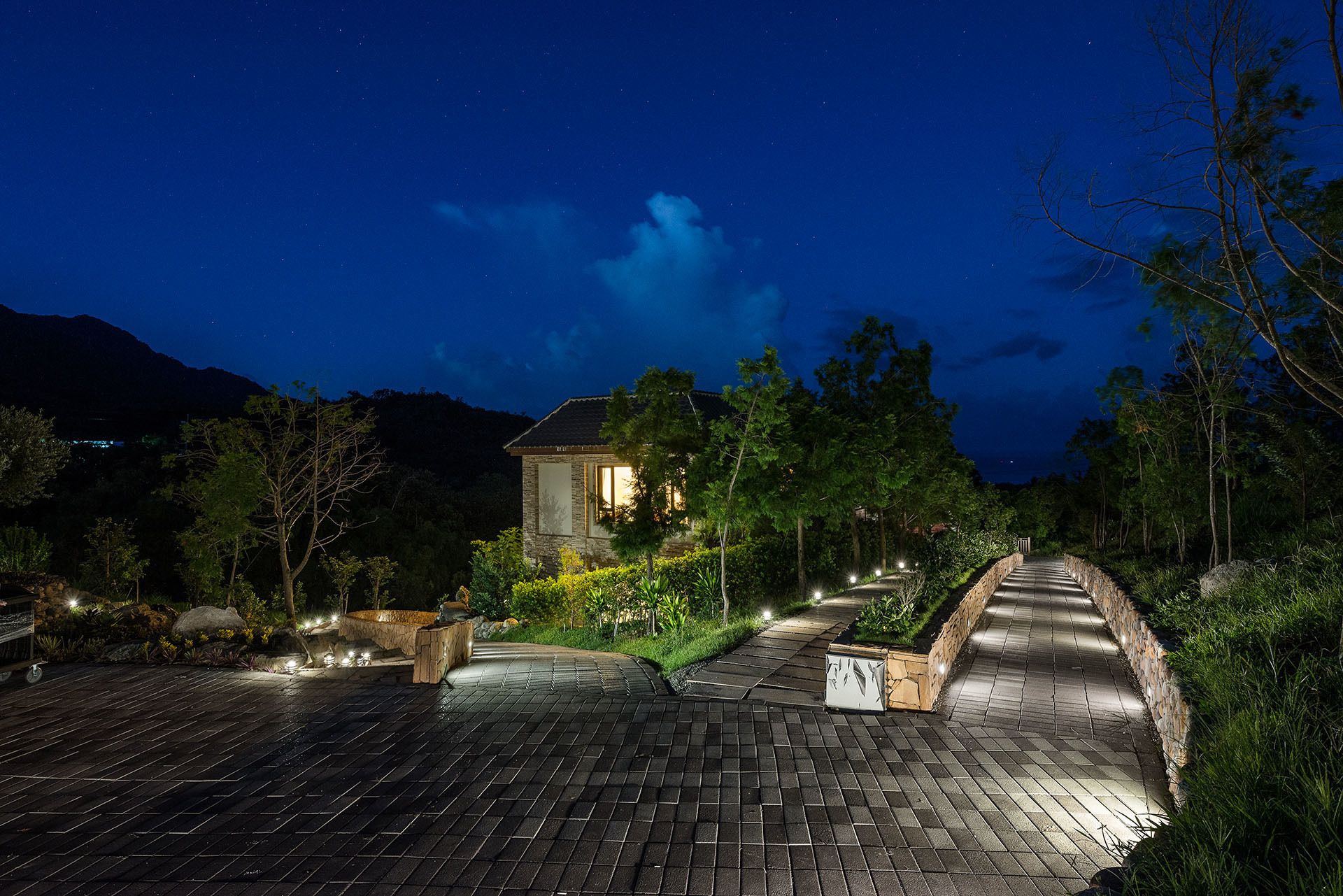 front of property – evening/night