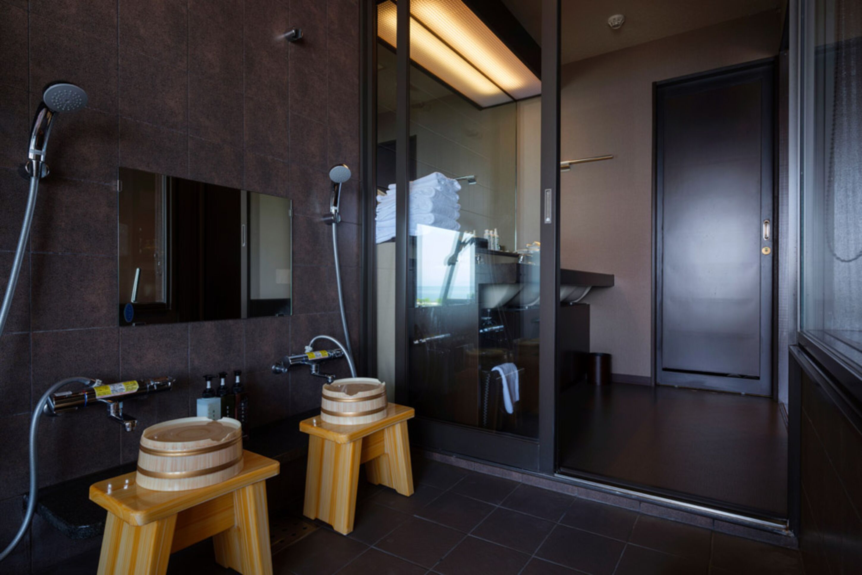 Western style Double room with Private Air Hot Spring Bath | Bathroom | Free toiletries, hair dryer, slippers, electronic bidet