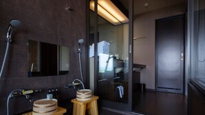 Western style Double room with Private Air Hot Spring Bath | Bathroom | Free toiletries, hair dryer, slippers, electronic bidet - Ginsyou (Ibusuki)