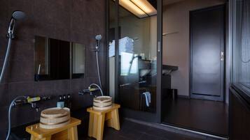 Western style Double room with Private Air Hot Spring Bath | Bathroom | Free toiletries, hair dryer, slippers, electronic bidet