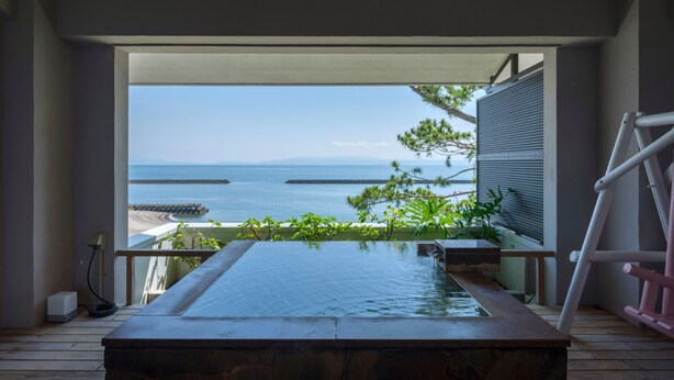 Western style Double room with Private Air Hot Spring Bath | View from room - Ginsyou (Ibusuki)