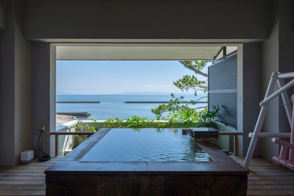 Western style Double room with Private Air Hot Spring Bath | View from room