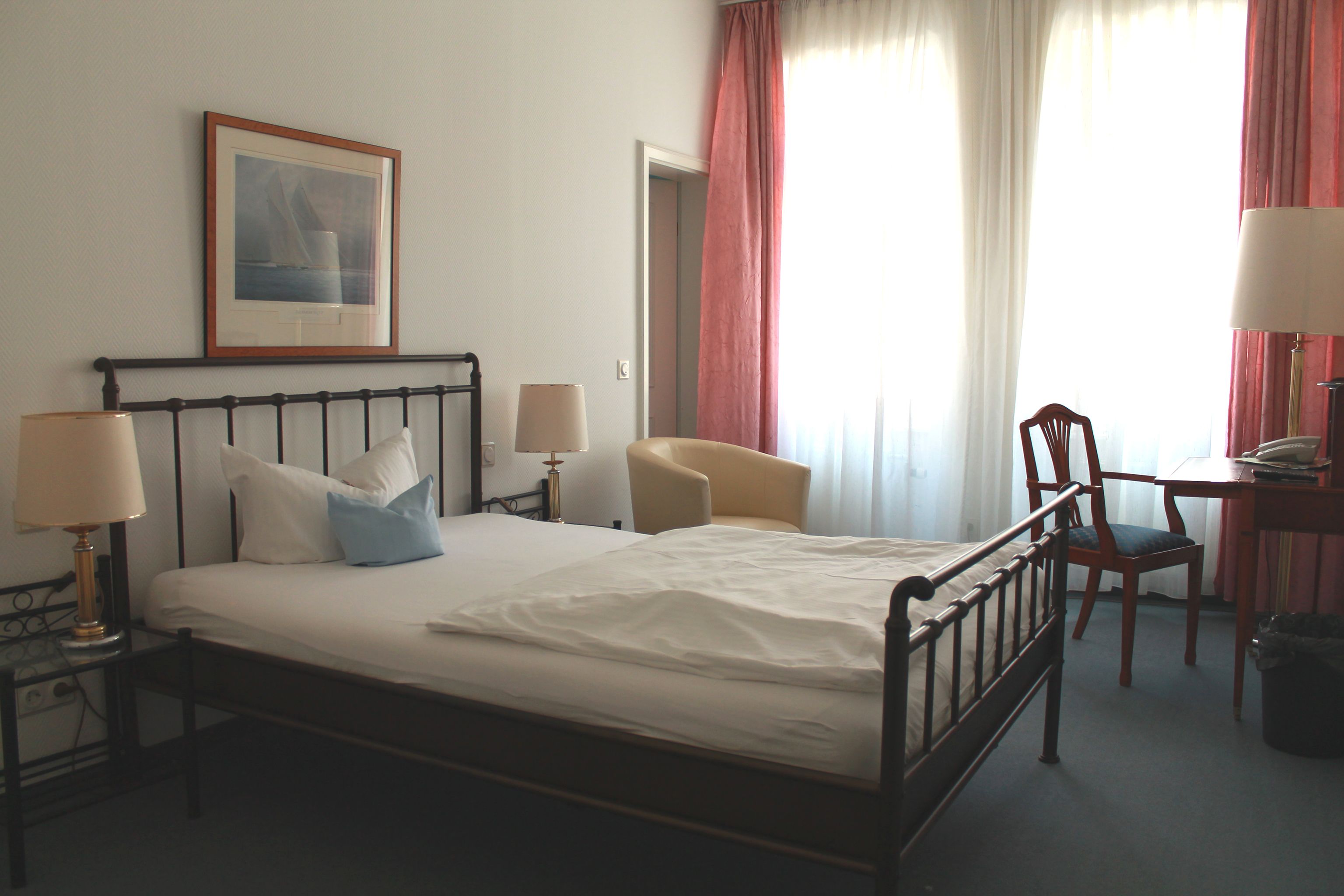 desk, iron/ironing board, free wifi, bed sheets