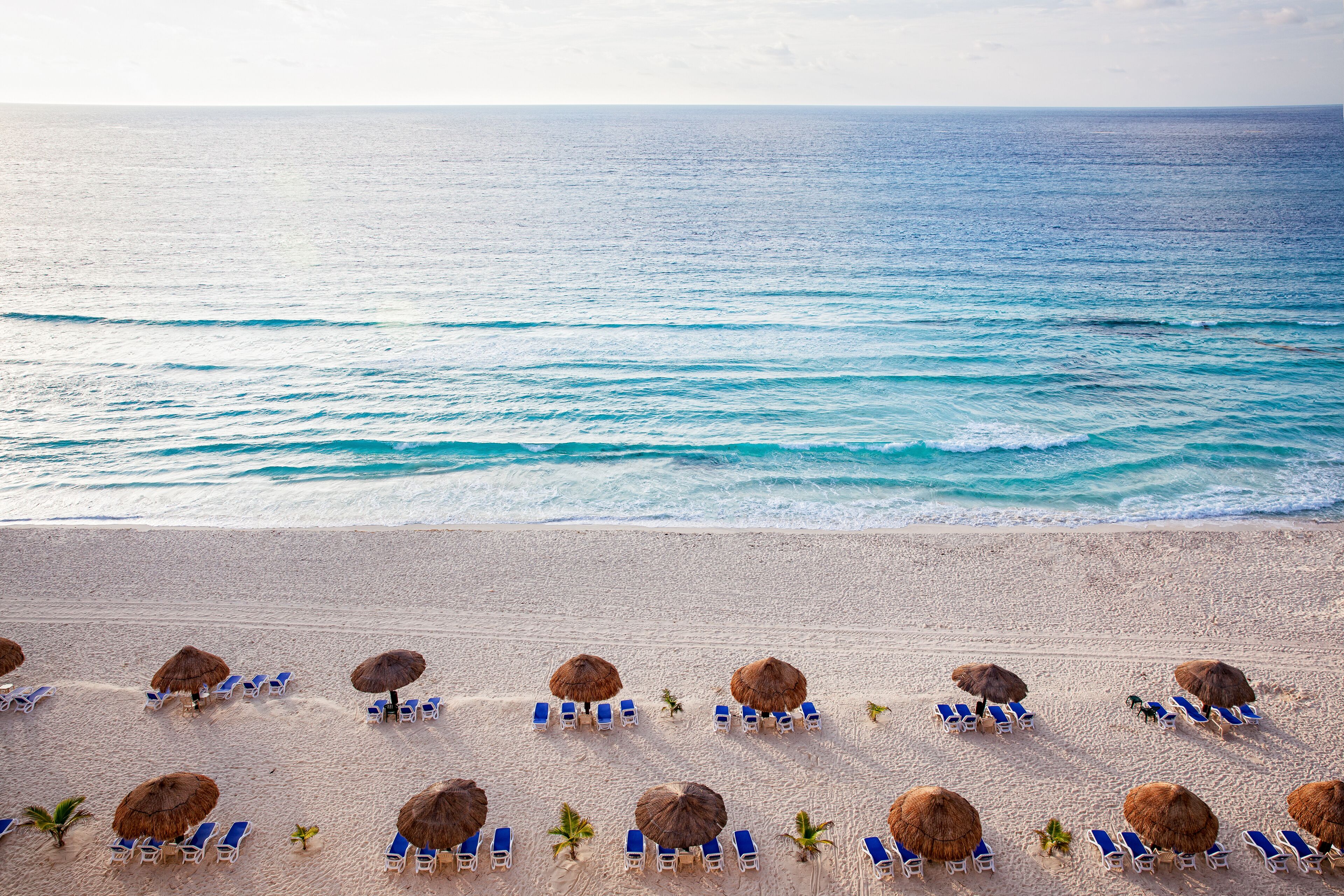 On the beach, white sand