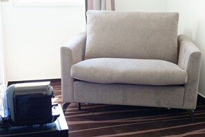 Family Room | Premium bedding, desk, laptop workspace, soundproofing