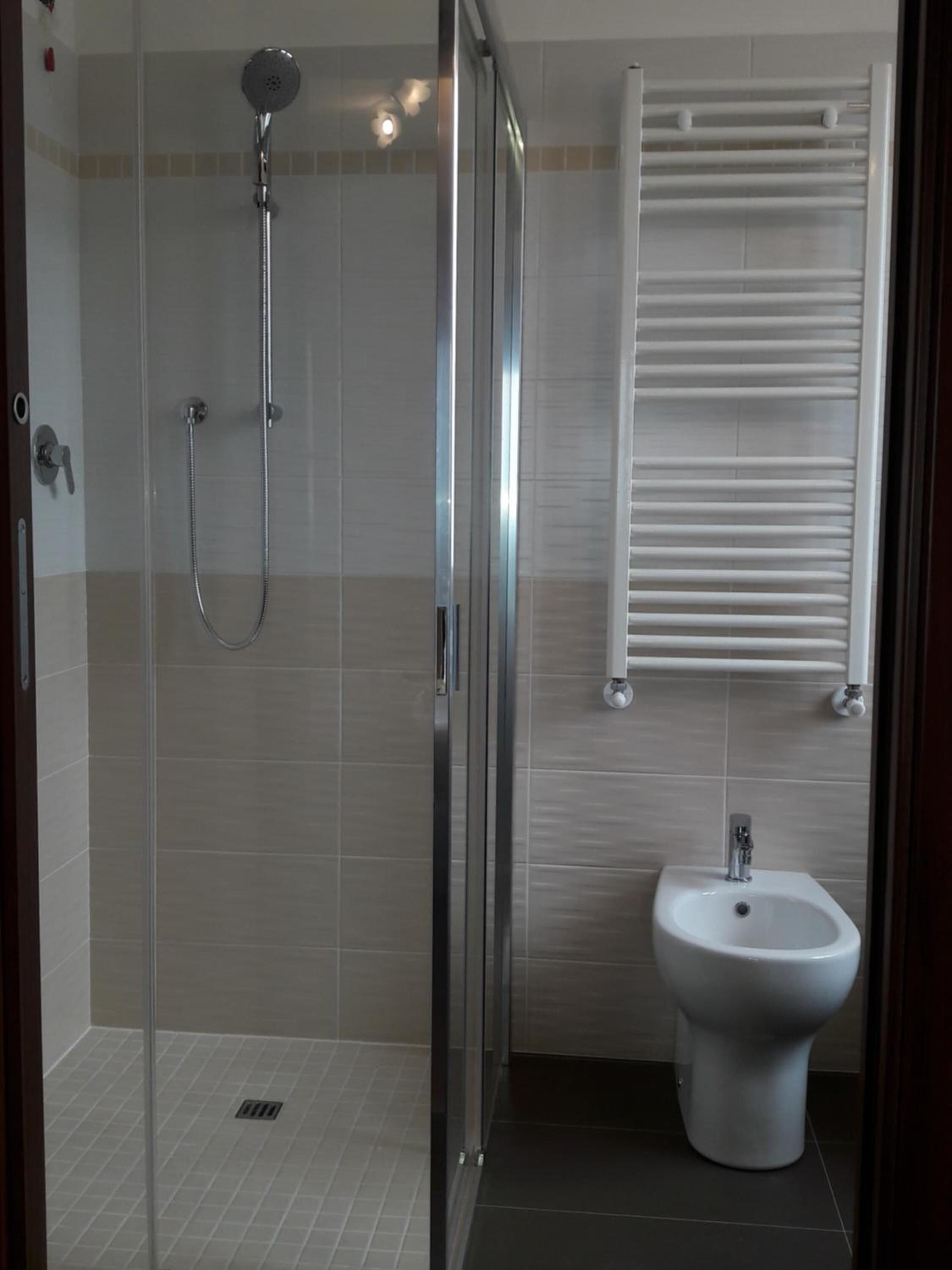 shower, free toiletries, hair dryer, bidet