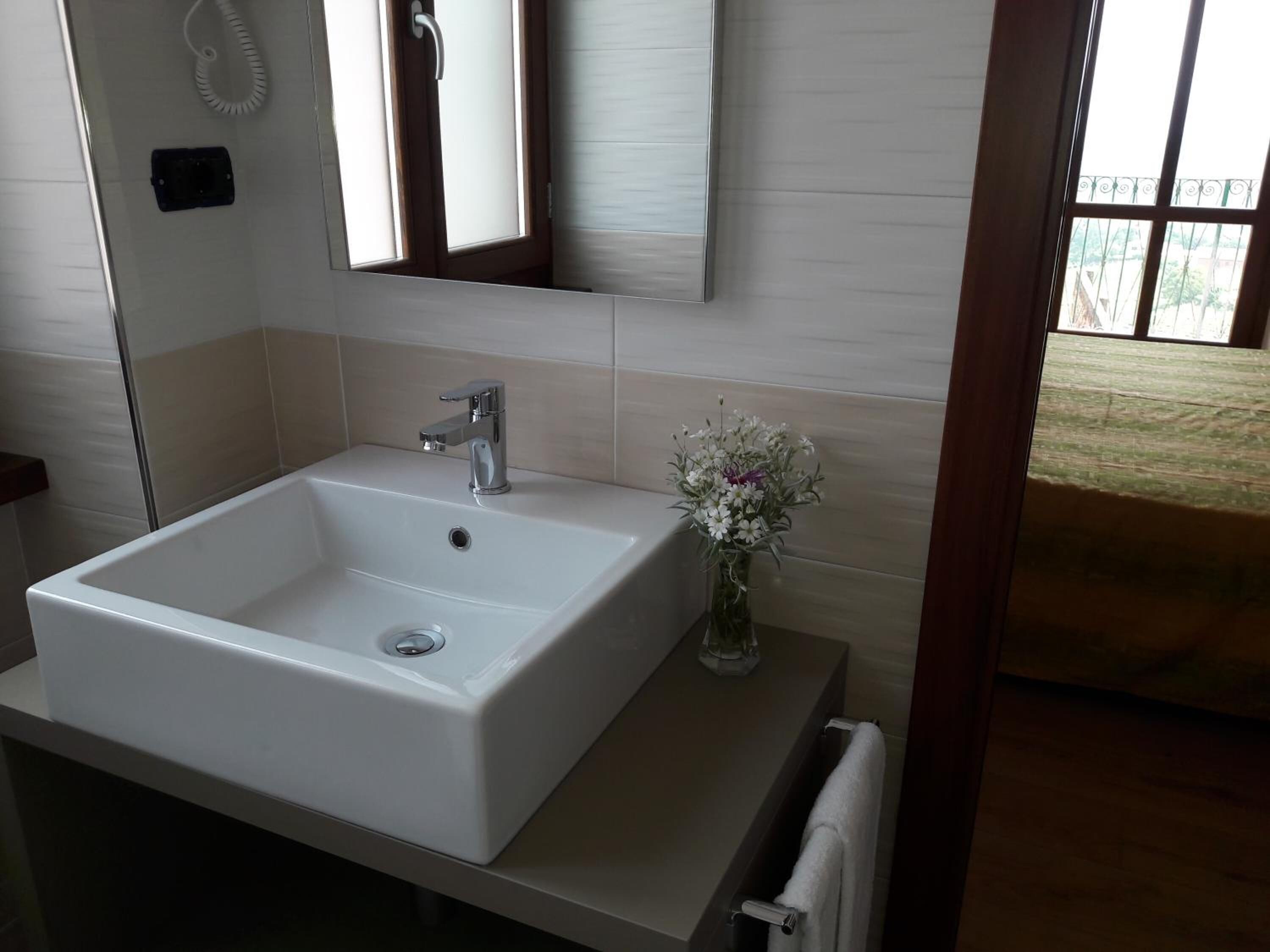 shower, free toiletries, hair dryer, bidet