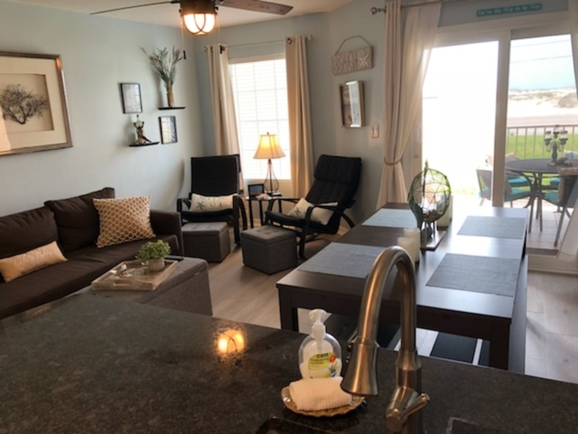 Smart TV, DVD player, books, video library