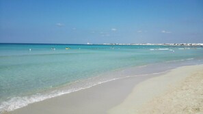 Playa en los alrededores y camastros 